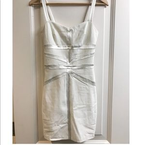 White bodycon mini dress